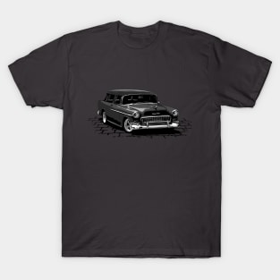 Black 55 Chevy Nomad T-Shirt